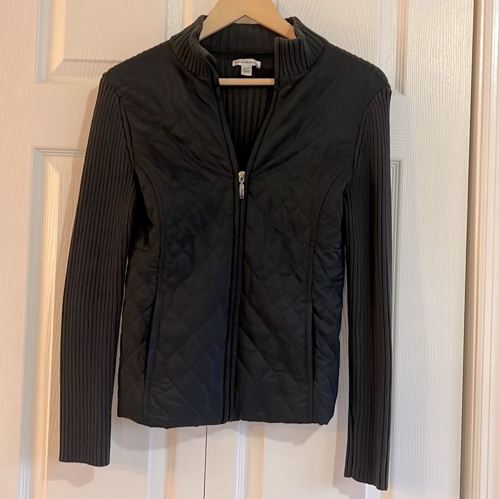Croft & Barrow Sweater Knit Quilted Jacket